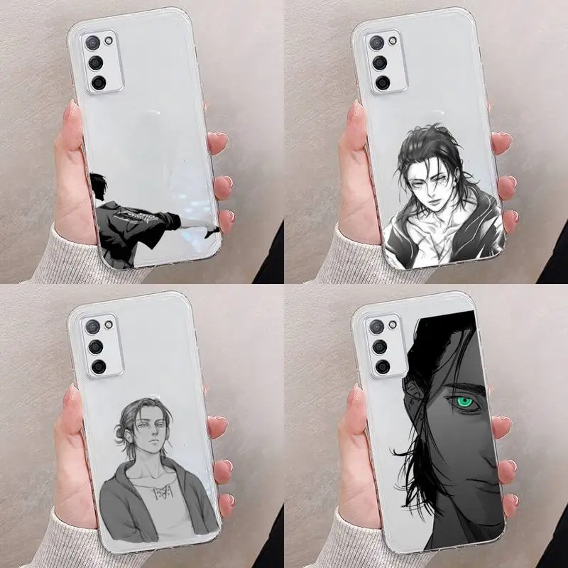 

Attack on Titan Phone Case Transparent For oppo RENO A 1 2 3 4 5 7 8 Z 2Z SE ACE PRO moible bag