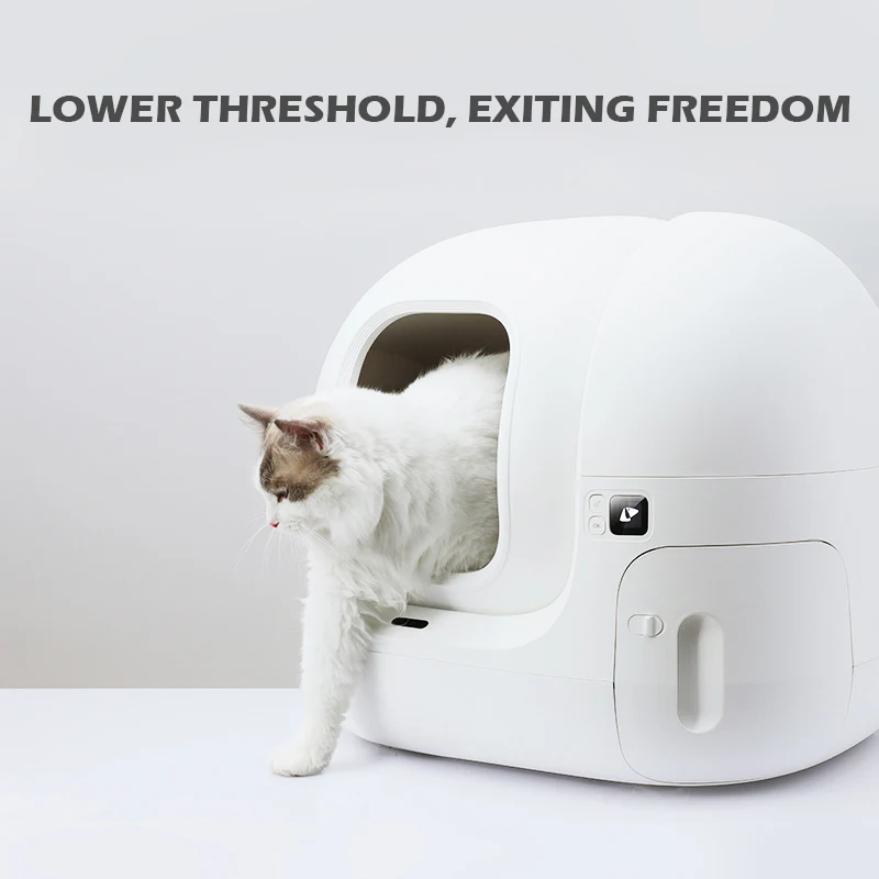 PETKIT-caja de arena autom&aacute;tica para gatos, dispositivo de limpieza autom&aacute;tica con filtro patentado cerrado, estructura innovadora para inodoros, m&aacute;ximo 76L, 2021-3