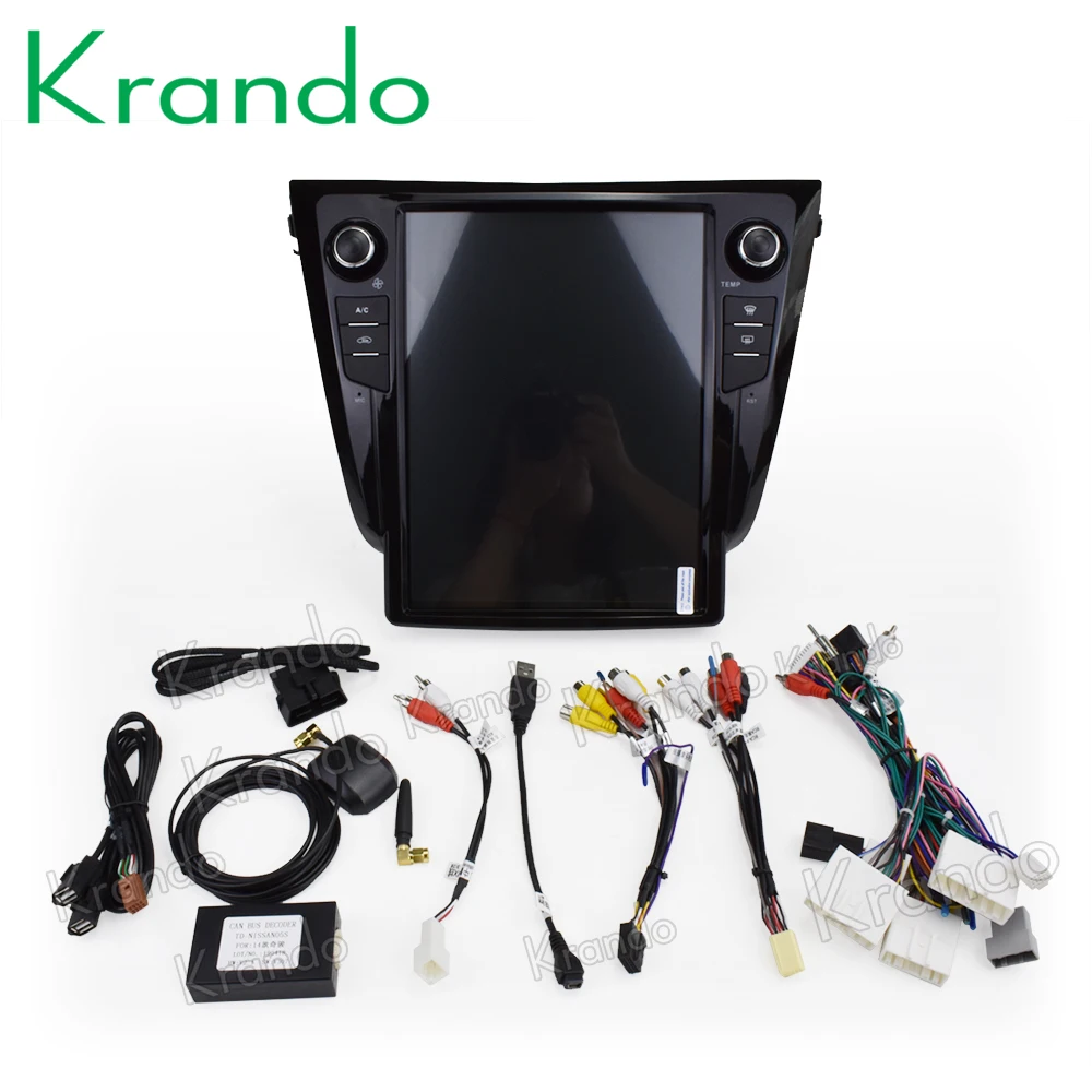 Вертикальный экран Krando Android 9 0 12 1 дюйма для Nissan X TRAIL Qashqai 2013 2017 автомобильное