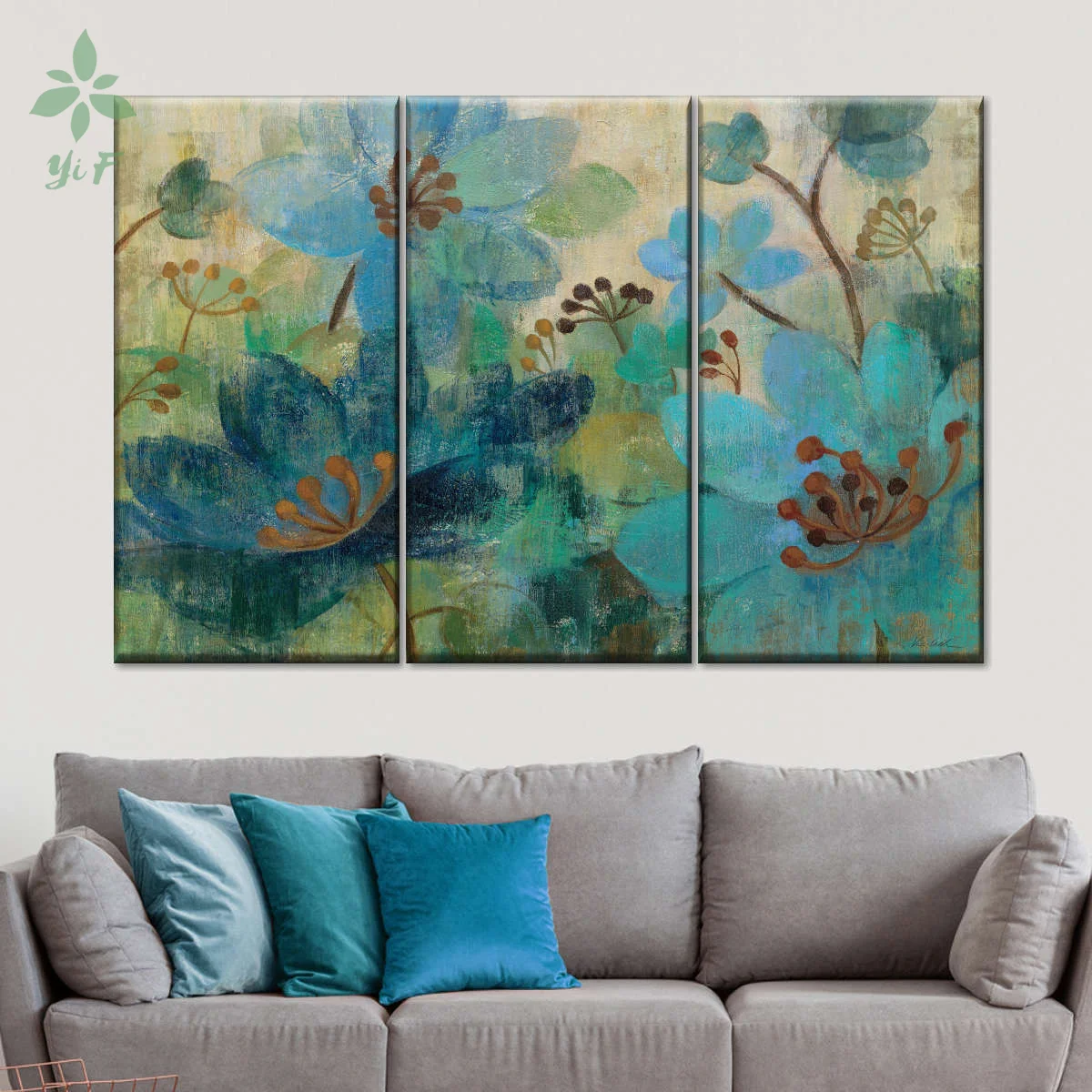 

Peacock Garden Multi Panel 3 Piece Canvas Wall Art Home Decoration Oil Painting