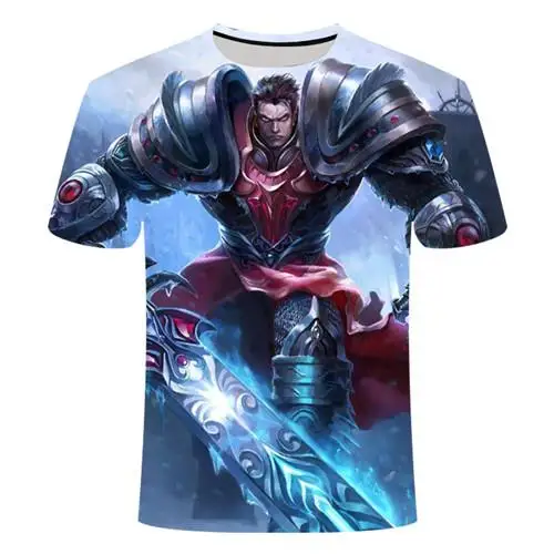 Футболка с 3D принтом League of Legends games мужская женская футболка с коротким рукавом Yasuo Leesin Darius Garen Thresh большой размер 6XL - Цвет: TXK151