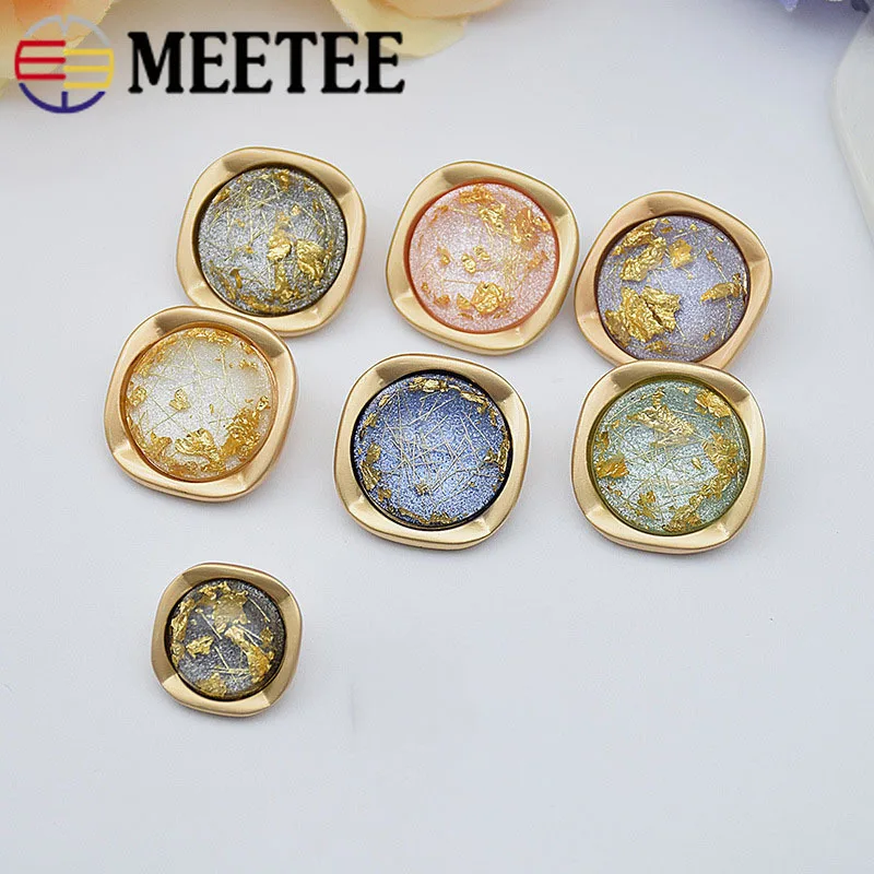 

20pcs 19/25mm Meetee Resin Metal Buttons Suit Coat Windbreaker Men Women Shank Buckles DIY Jacket Clothing Sewing Decoration