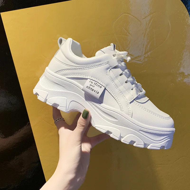 

Luxury Brand Shoes Women Flats Fashion Sneaker Flat Platform Shoes Solid Breathable Casual Lace-up Zapatos Mujer High Quality