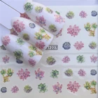 1 лист, декоративные наклейки для ногтей в виде освежающих цветов
