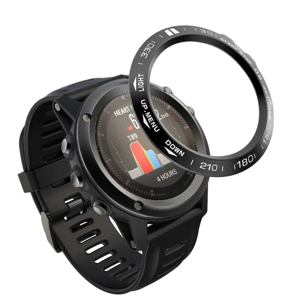 BK Чехол для смарт-часов Garmin Fenix 3, ободок, кольцо, аксессуары для часов, клейкая крышка, кольцо, против царапин, аксессуары для умных часов - Цвет: BK