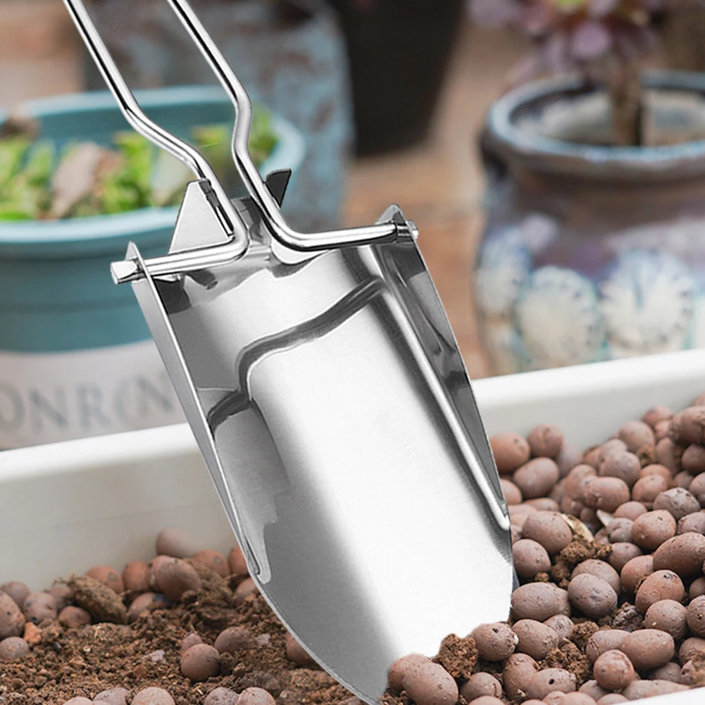 

Mini Portable Small Stainless Steel Gardening Folding Shovel Planting Flowers Soil Loosening Spatula Spade Home Gardening Suppli