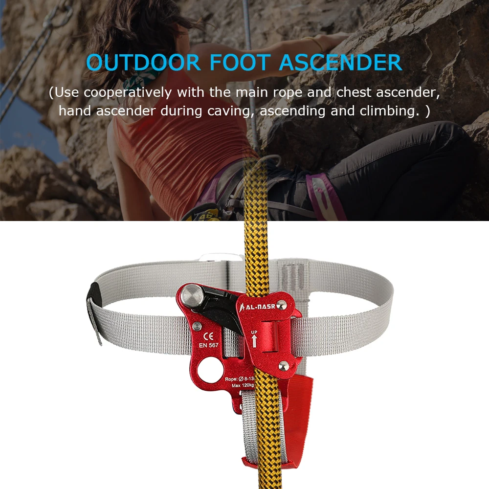 

Outdoor Foot Ascender Rock Climbing Riser Mountaineering Equipment Rope Access Climbing Feet Ascender