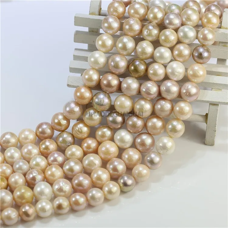 

APDGG Freshwater pearl strands 11-12mm AA- multi color round cultured pearl strand