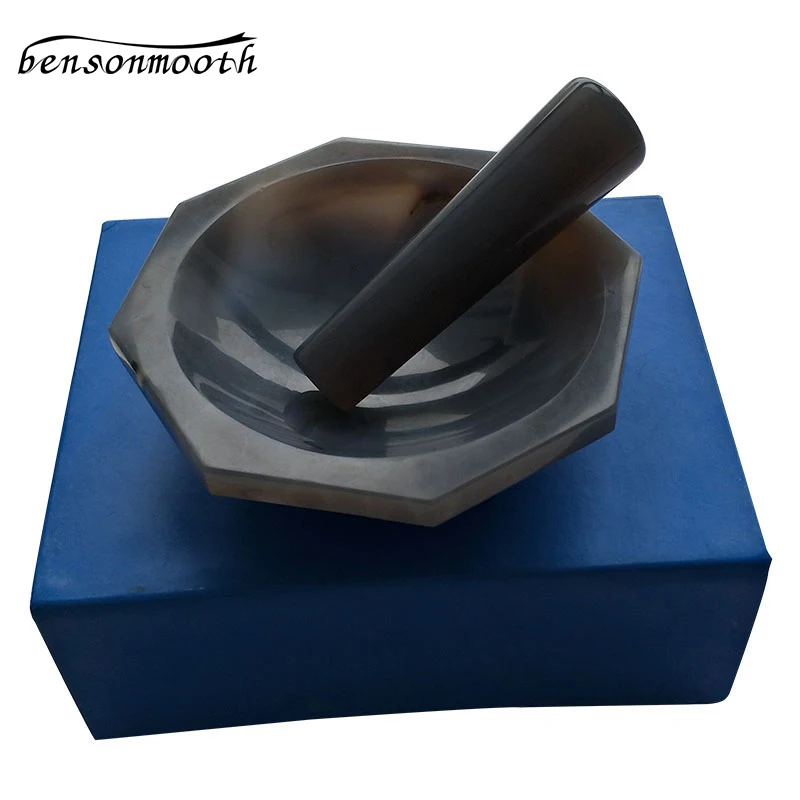 Натуральный агатовый раствор и пестик для лаборатории ID = 70 мм лабораторная