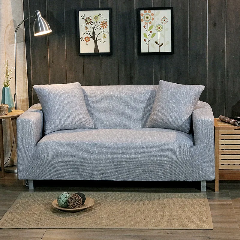 Твердые Цвет эластичные Чехлы все включено секционные чехол для дивана диван в