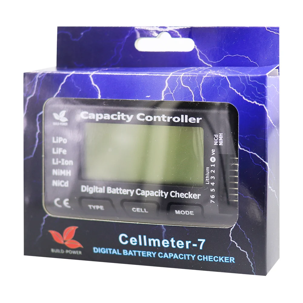 

RC CellMeter-7 Digital Battery Capacity Checker LiPo LiFe Li-ion Nicd NiMH Battery Voltage Tester Checking CellMeter7