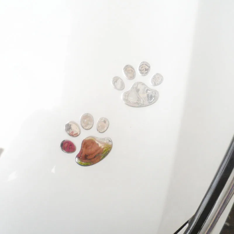 2pcs/set car stickers 3D animal dog cat bear footprint decal for Audi A-series C-series S-series SQ-series RS-series Q3 Q5 SQ5 Q |