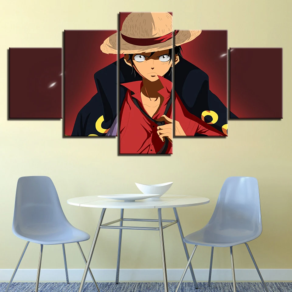 

Modern Canvas Poster Painting HD Print One Piece Monkey D. Luffy Picture Wall Art Modular Nordic For Living Room Home Decor