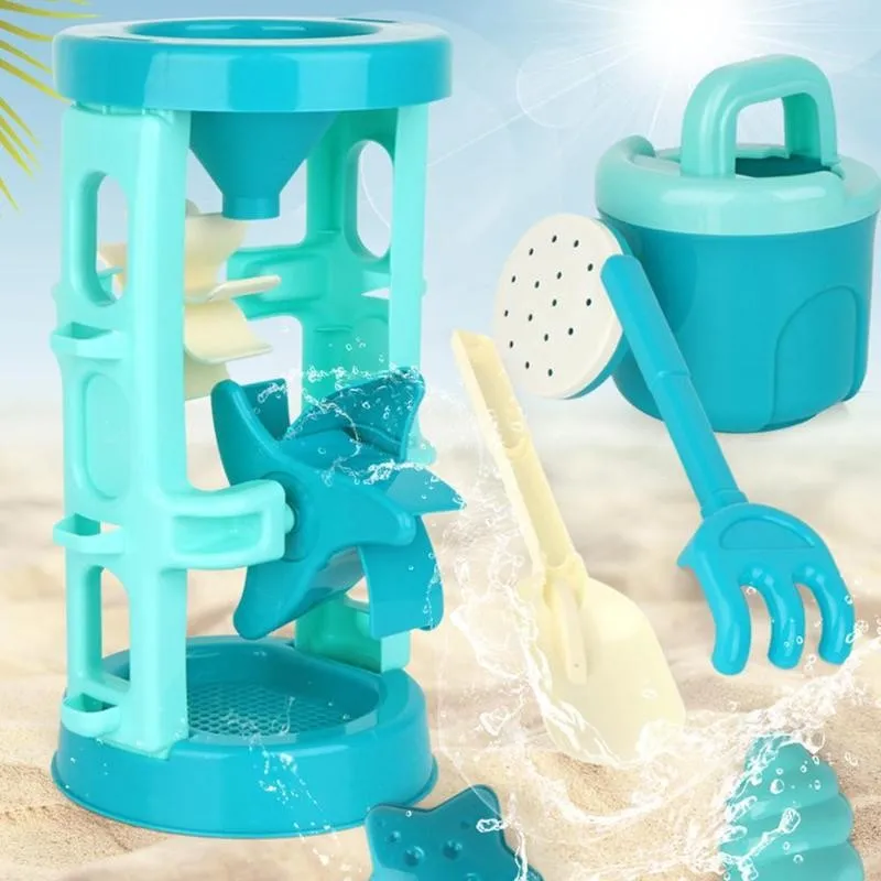 

1 Set Beach Toy Sand Set Sand Play Sandpit Toy Summer Outdoor Toy For Boys And Girls Sandglass Shovel Tool Beach Bucket