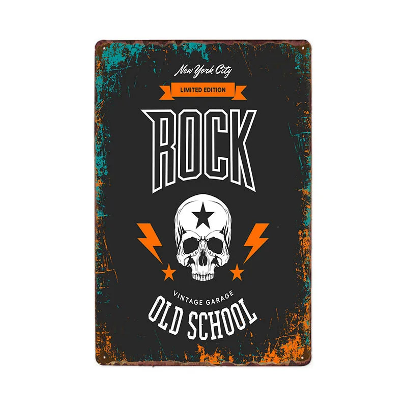 Винтажный металлический жестяной знак Rock n рулонный плакат Music настенное