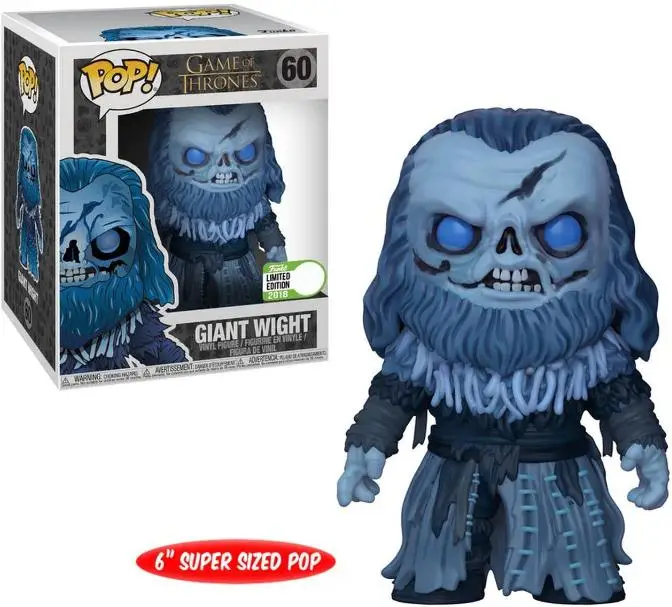 Funko Pop Новое поступление 6 дюймовая Игра престолов: Giant Wight 60 # виниловая песня Льда