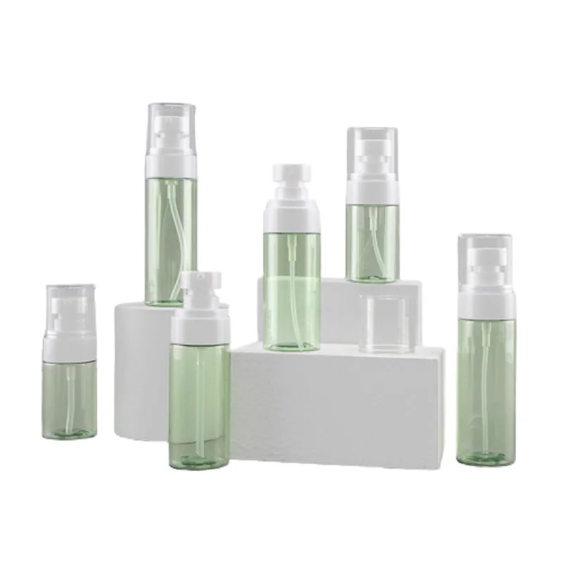 Empty 30ml 50ml 60ml Mist Spray Bottle Green Plastic Disinfect Fine Mist Sprayer Travel Refill Toner Perfume Water Bottles 30pcs