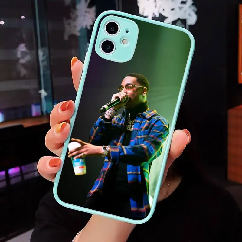 

Key Glock Phone Case For iPhone 12 11 Mini Pro XR XS Max 7 8 Plus X Matte transparent blue Back Cover