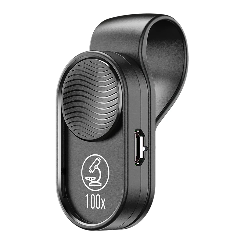 

Мини-микроскоп 100X HD для смартфона, портативный светодиодный объектив с USB-зарядкой и подсветкой