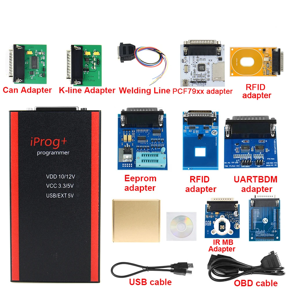 Программатор ключей IPROG + V85 35080/160 стираемый адаптер одометра коррекция подушки