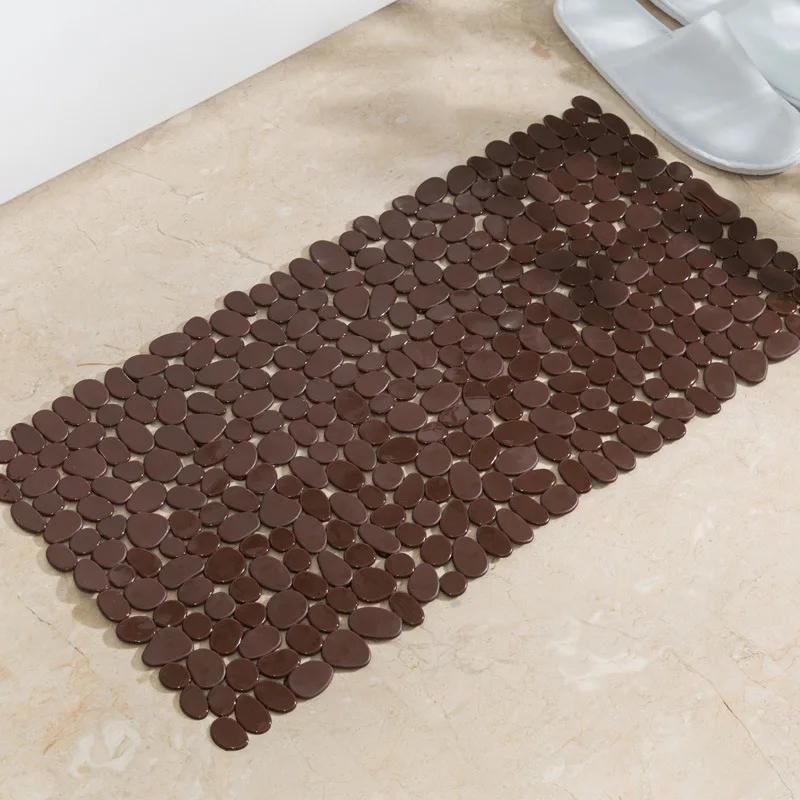

Medium Size Square Toilet Bathroom Bath Massage Mat Solid Color PVC Bathroom Anti-slip Mat Cobblestone Shape Bathroom Bath