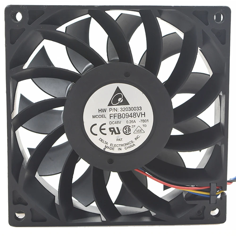 

Оригинальный Дельта FFB0948VH 9225 48V 0.26A PWM регулятором скорости объем воздуха Вентилятор охлаждения 3700 об/мин 81.97CFM