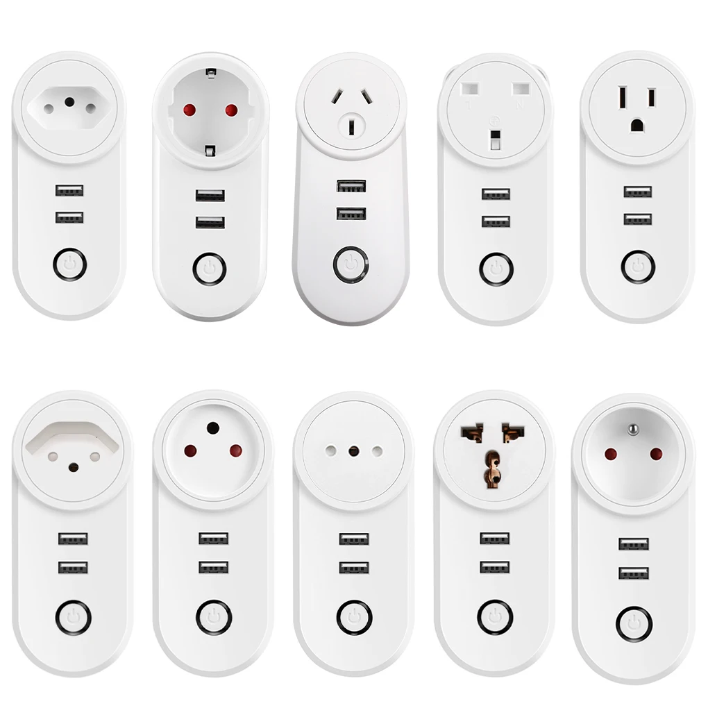 

WiFi Socket Remote Control Wireless Power Socket with USB Ports Smart WiFi Outlet