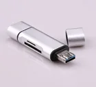 Алюминиевый сплав все в 1 USB 2,0 Type C кардридер для SD TF кардридер USB C Micro USB Android телефон OTG ноутбук ПК кардридер