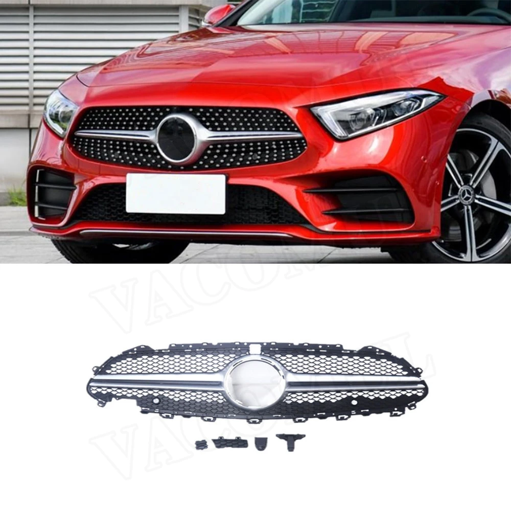 

ABS противотуманная фара решетка для Mercedes Benz CLS Class C257 CLS260 300 350 450 CLS53 2019 вверх передний бампер решетка противотуманная фара стиль AMG
