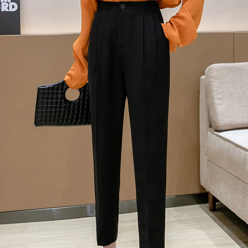 Брюки-Капри женские однотонные с завышенной талией B18440X | Женская одежда