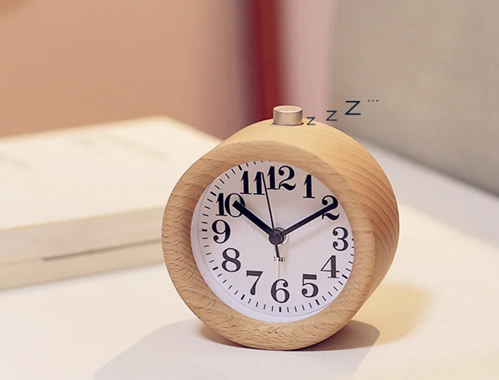 Деревянный креативные часы светильник и удобный будильник простой дизайн