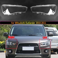 car front headlamp glass lamp transparent lampshade shell headlight cover for mitsubishi outlander 2010 2011 auto lens cover