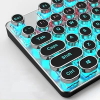 Steampunk Gaming Mechanical Keyboard 104 KeysAnti-ghosting RGB Backlight Black Blue Switch Wired keyboard for Desktop Laptop