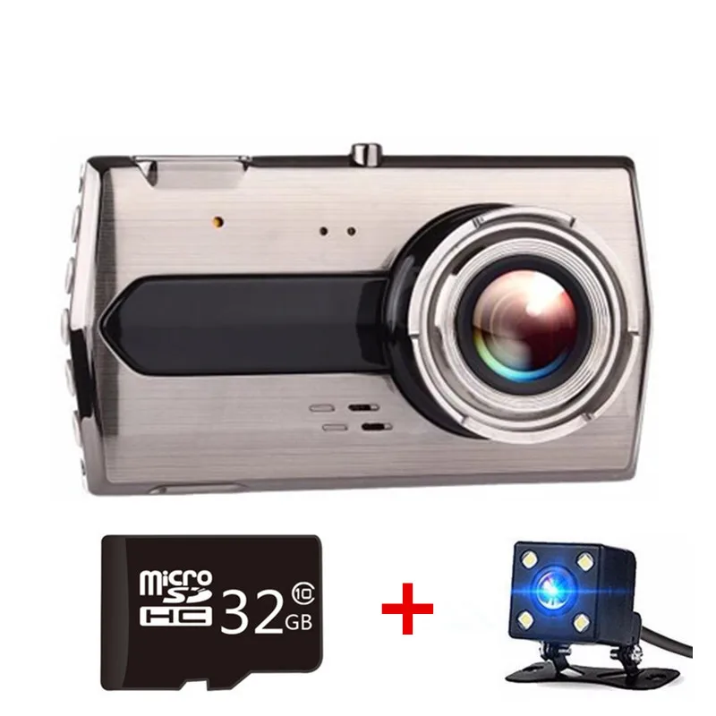 Dash камера Full HD 1080P " ips Автомобильный видеорегистратор с двойным объективом видеорегистратор Передний+ задний видеорегистратор ночного видения g-сенсор монитор парковки HDMI