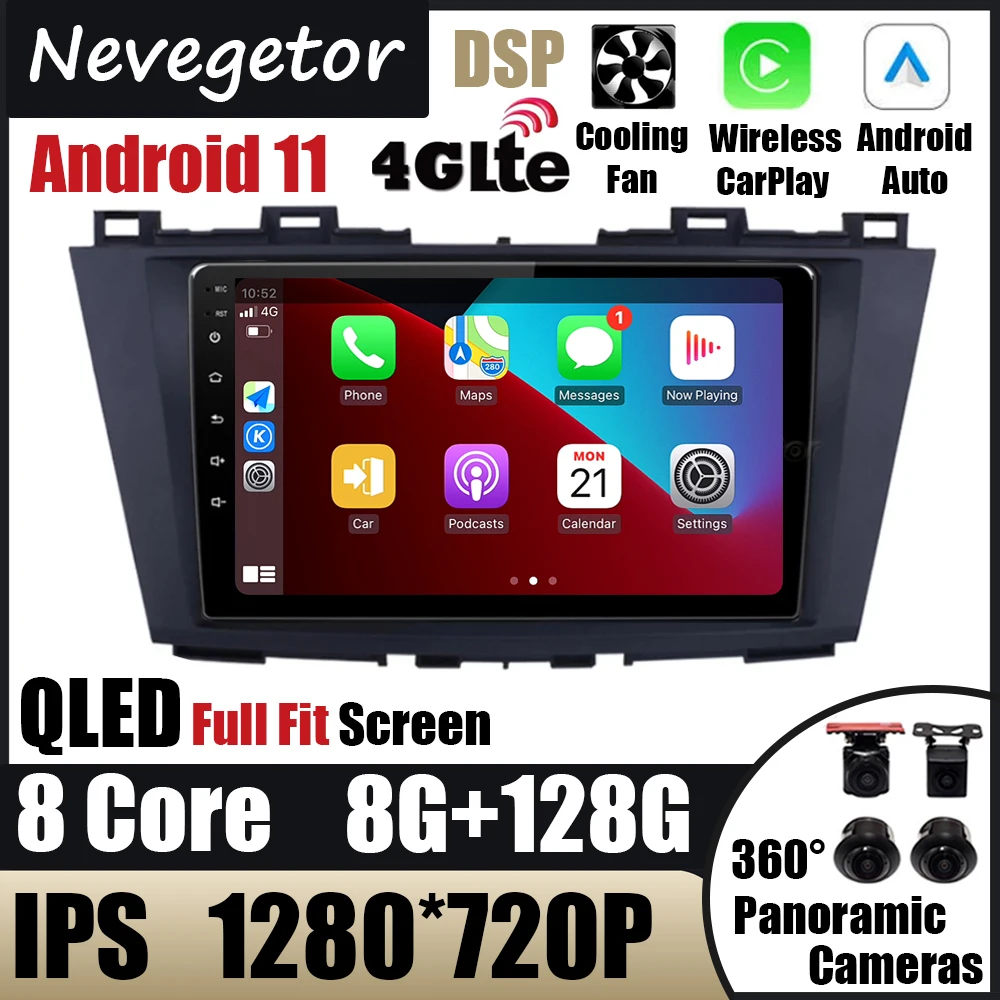 

For Mazda 5 2010 - 2015 Aftermarket GPS Navigation Autoradio 2 Din Car Radio Multimedia Player Android 11 Stereo Head Unit WIFI