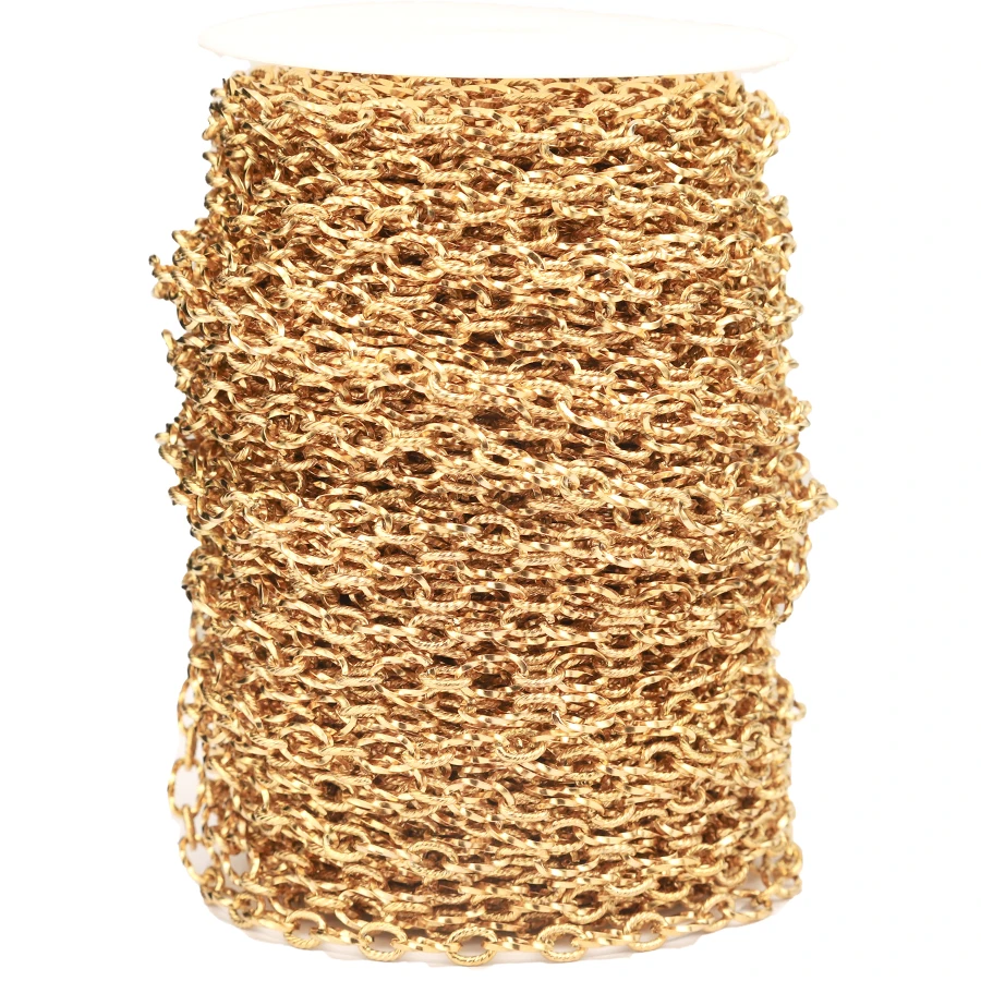 Плетеная цепочка овальной формы из нержавеющей стали 1 м для изготовления