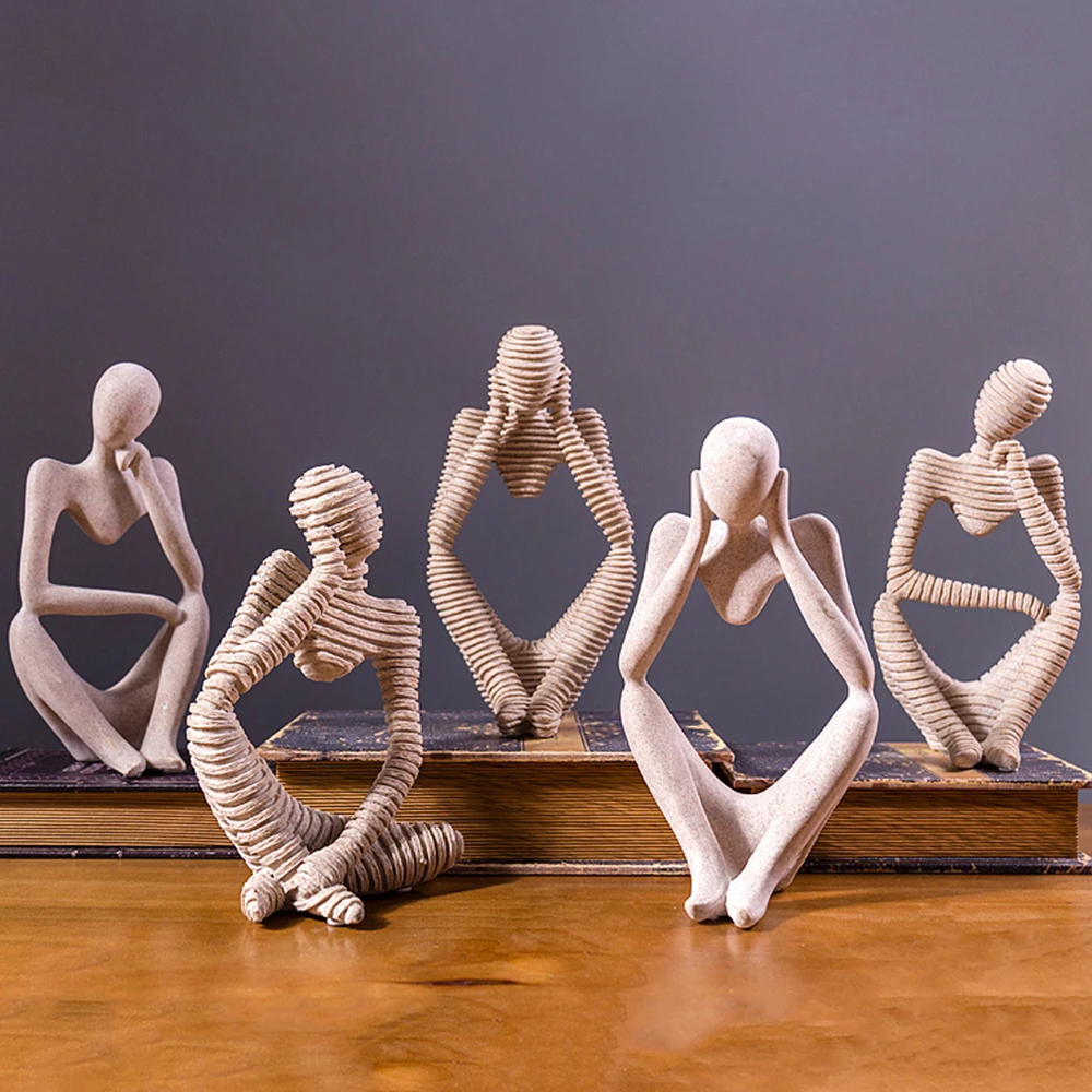 Европейские статуи посредничества из смолы скульптуры статуэтка абстрактного