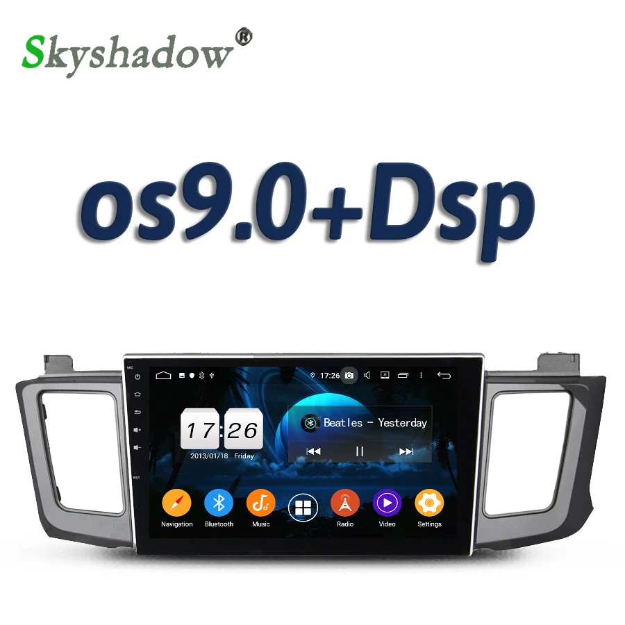 DSP 10 1 &quotIPS Android 2G + 16G 4 ядра для Toyota RAV4 RAV 2012 2015 автомобильный dvd плеер Wifi Bluetooth 5 0