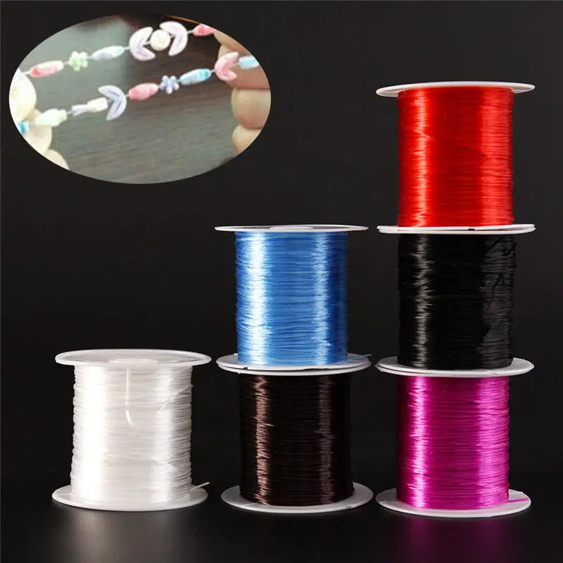

Crystal Elastic Beading Cord String Thread DIY Round Elastic Line Transparent For Jewelry Making Necklace 1.0mm