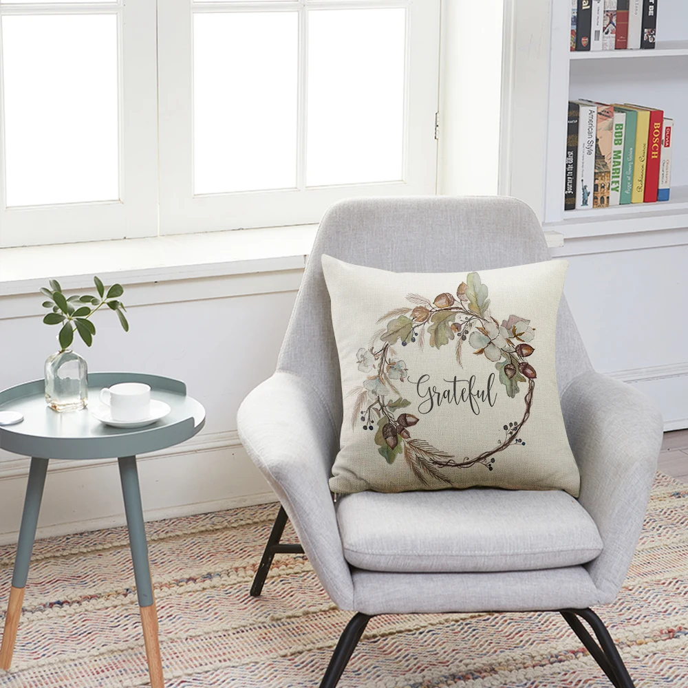 Наволочка в стиле День благодарения на стул печать обложек наволочка для