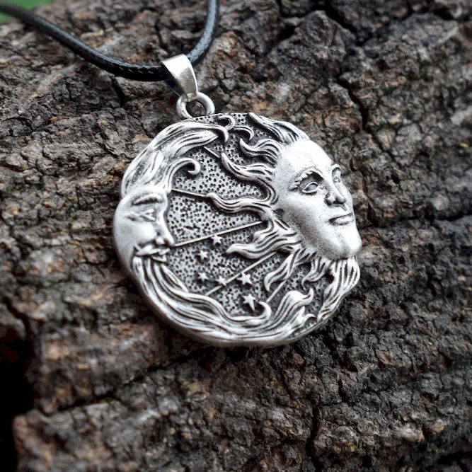 1 шт. ожерелье с амулетом солнце луна и звезды | Украшения аксессуары