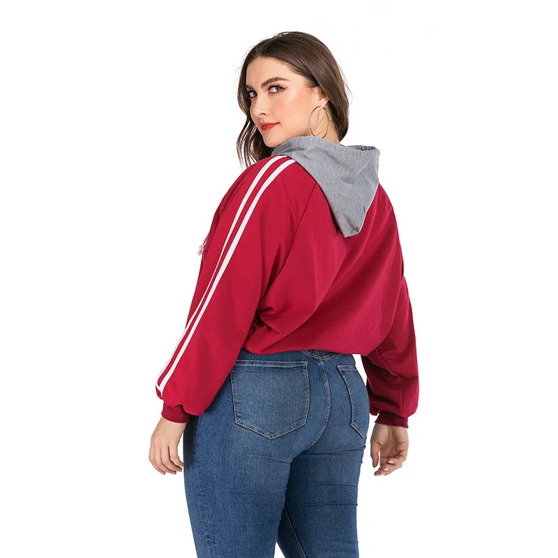 

Fall / Winter 2020 Amazon Express Cross Border New Large Solid Color Sweater Women's Thin Long Sleeve Hoodie