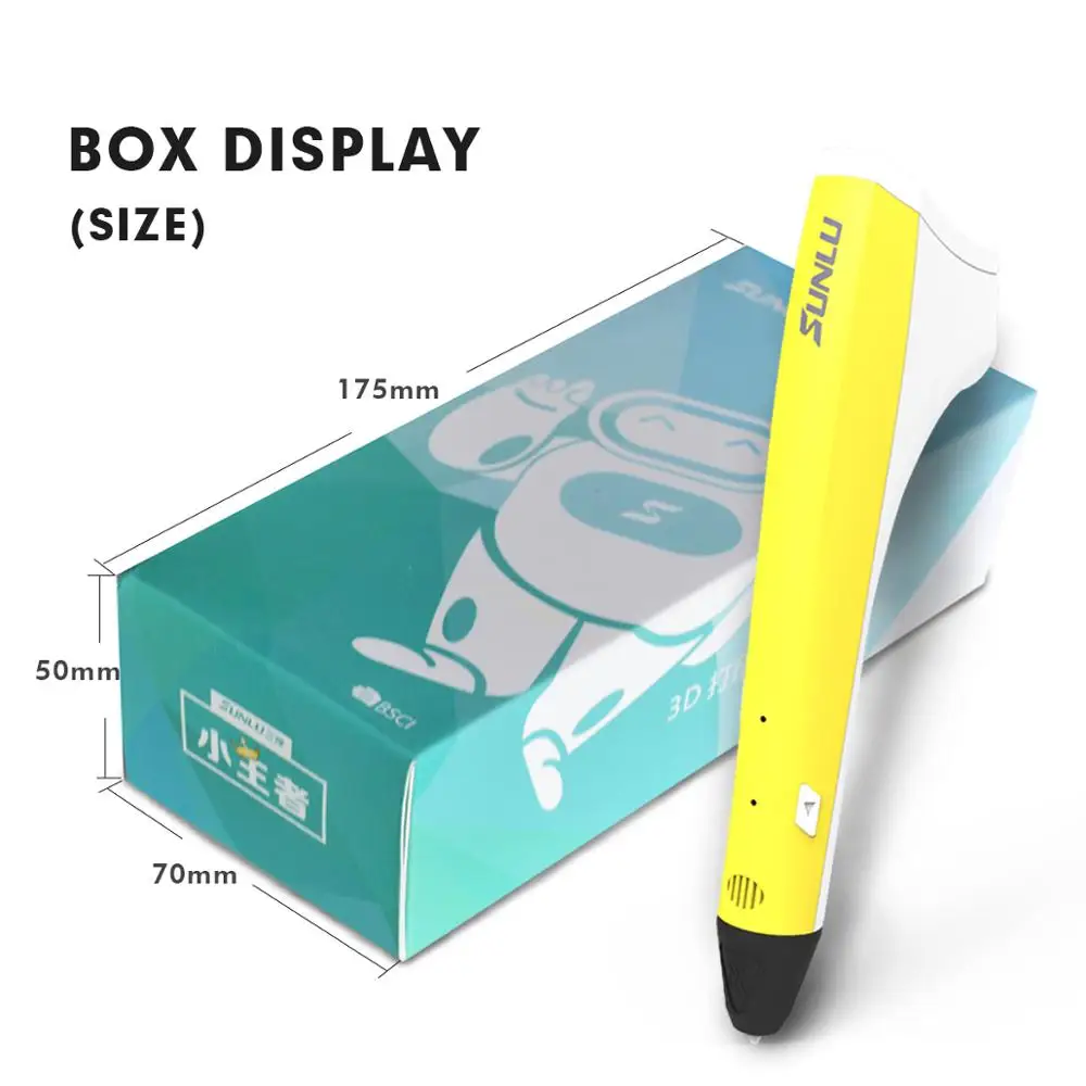SUNLU 3D Ручка для рисования с одной кнопкой управления 3d-принтером ручки совместимы