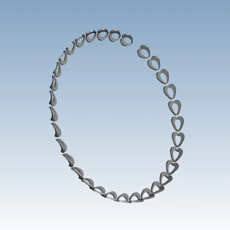 

Heart Bracelet Custom order highqualityhighprecision digital models 3D printing service Creative Jewelry ST491