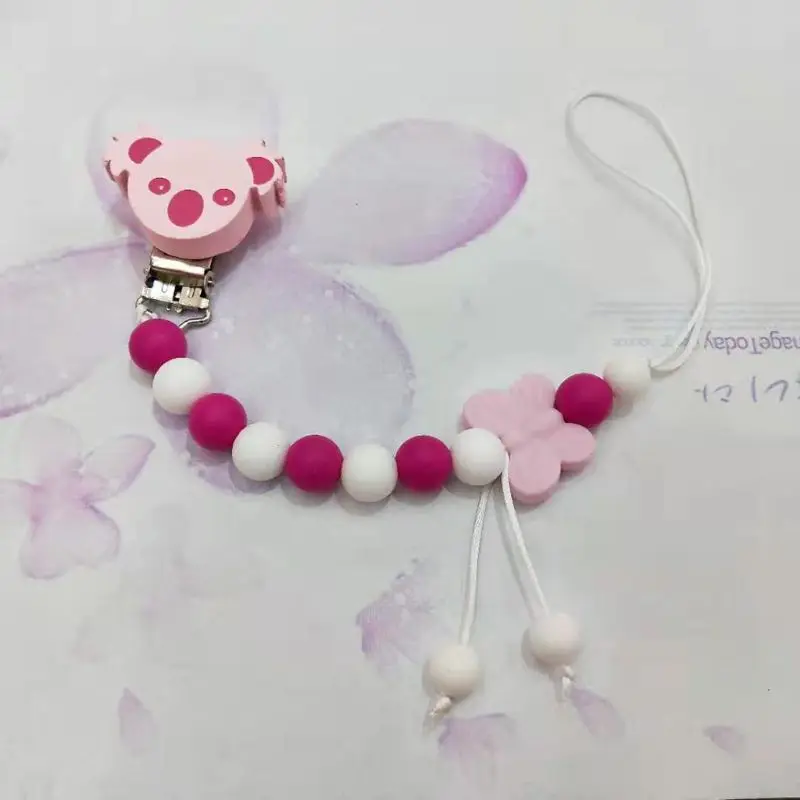 

Baby Newborn Cartoon Nipple Clip Silicone Anti-chain Infants Pacifier Chain Teether Accessories 03KD