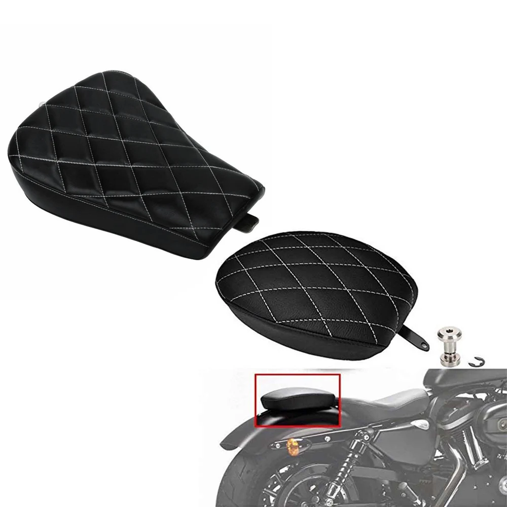 Черное переднее сиденье водителя мотоцикла + заднее ПАССАЖИРСКОЕ СИДЕНЬЕ для Harley