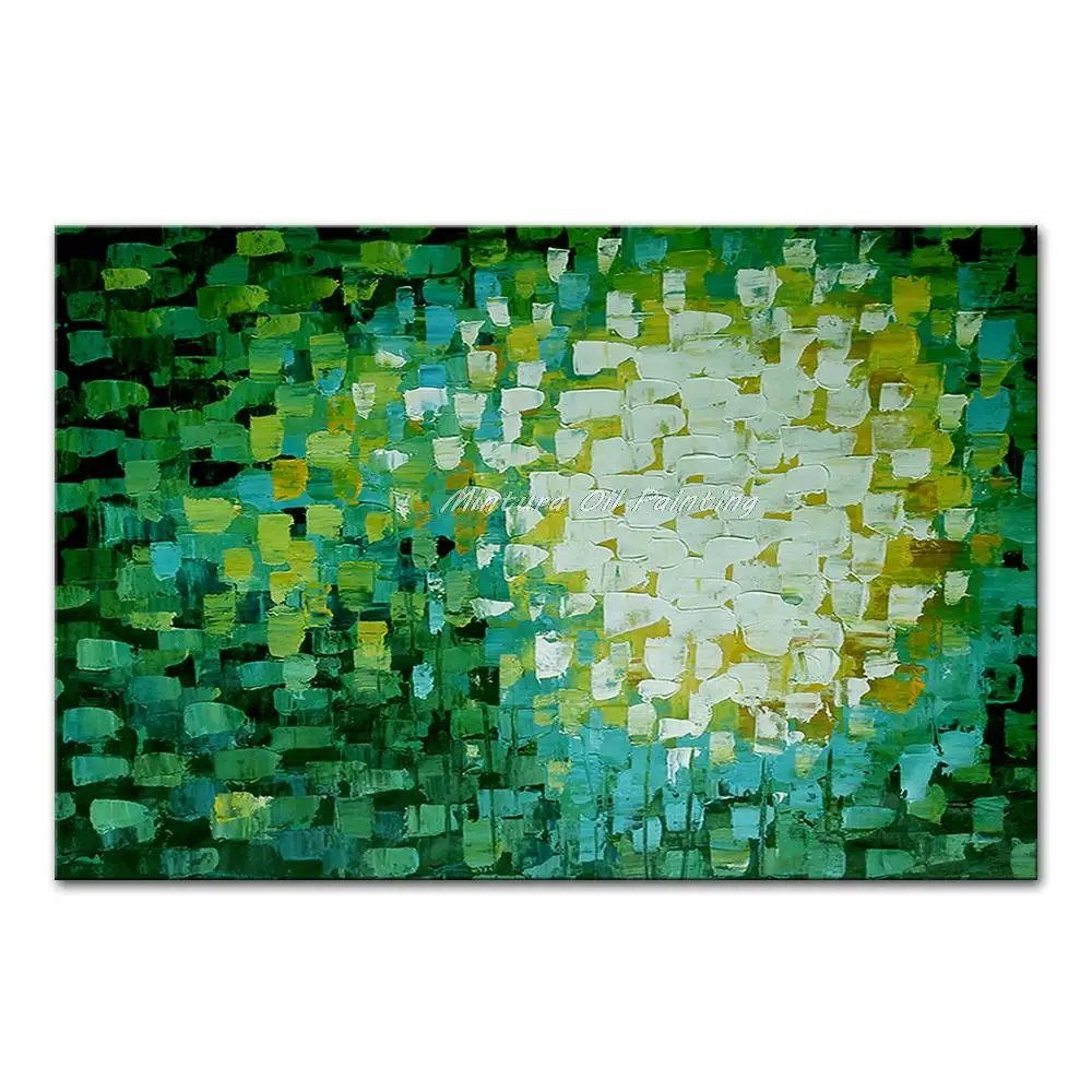 

Mintura Hand Painted Thick Thick Texture Abstract Oil Painting On Canvas Modern Wall Art Picture For Living Room Home Decoration
