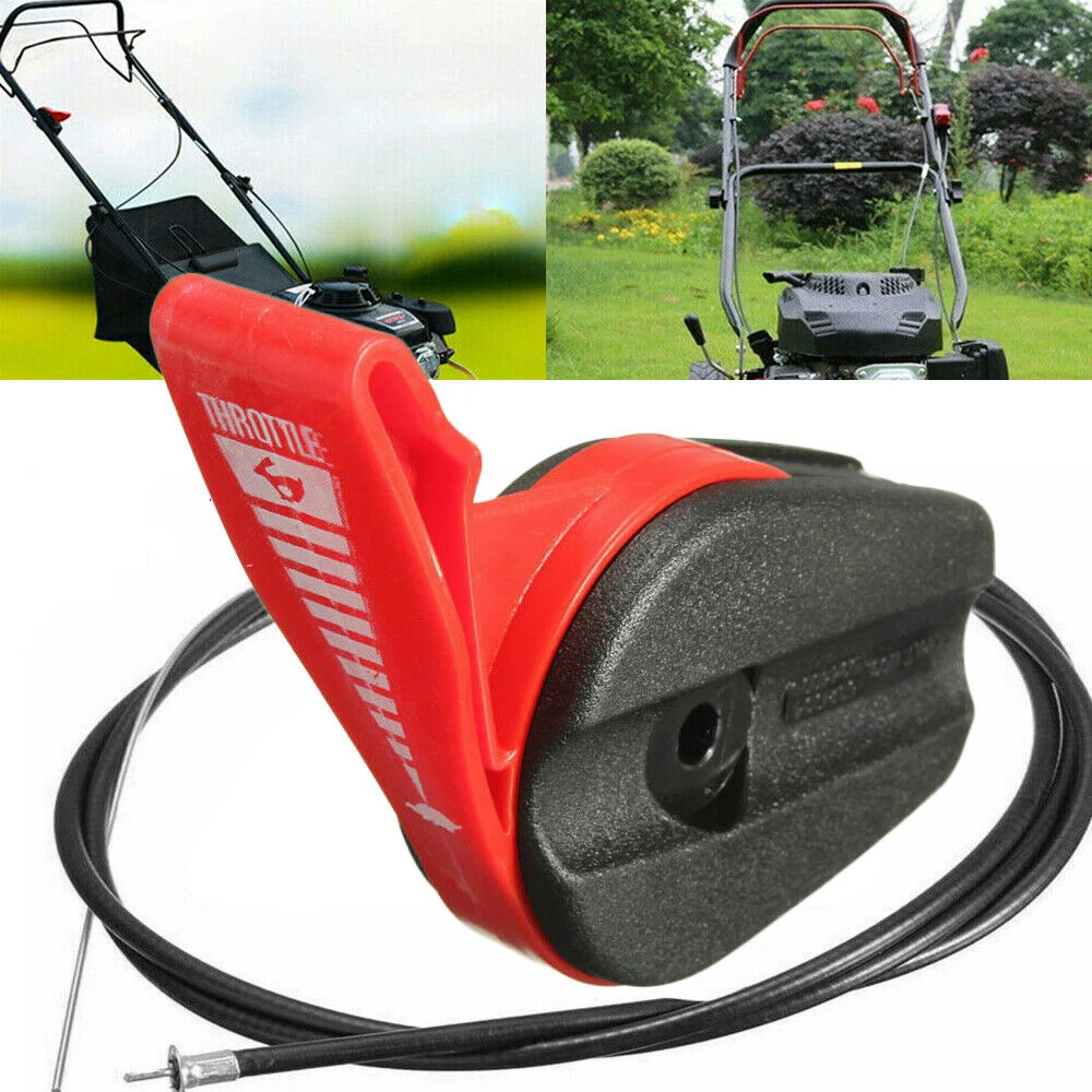 

Lawn Mower Throttle Control + Cable Universal Control Switch Lever Handle Kit for Electric Petrol Lawnmowers Garden Tools