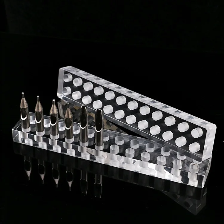 

tool tattoo Professional Tattoo nozzle tips tube stand holder organizer Acrylic Tattoo tips Display Stand Transparent Rack