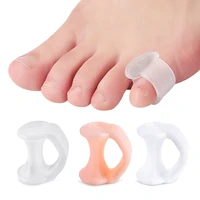 10 pairs silicone soft tail finger ring toe separatorthumb corrector eversion as foot small toe overlap nursing pad
